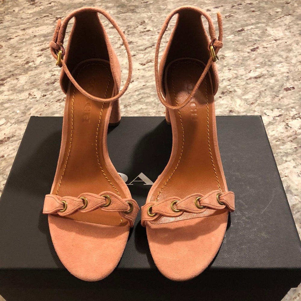 Coach Women's 7.5B Heel Sandal With Coach Link